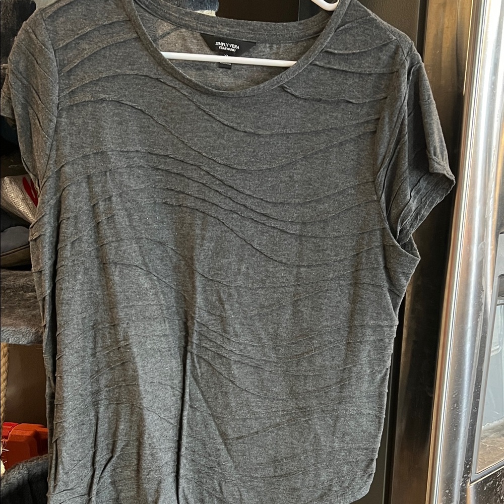 Chelsea & Violet Charcoal Short Sleeve Top